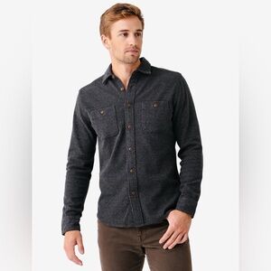 Faherty Alpine Knit Regular Fit Sport Shirt 100% Organic Cotton size XL